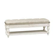 Magnolia Manor Bed Bench in Antique White image