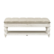 Magnolia Manor Bed Bench in Antique White image