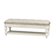Magnolia Manor Bed Bench in Antique White image