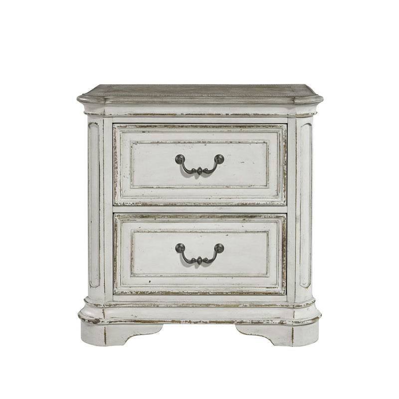 Magnolia Manor Two Drawer Nightstand in Antique White image