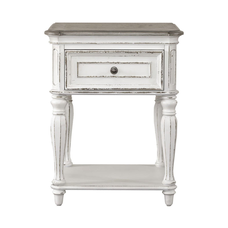 Magnolia Manor Leg Nightstand in Antique White image