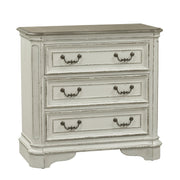 Magnolia Manor 3 Drawer Bedside Chest in Antique White image