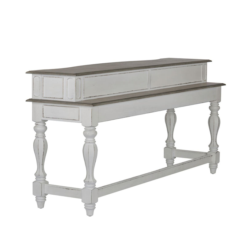 Magnolia Manor Console Bar Table in Antique White image