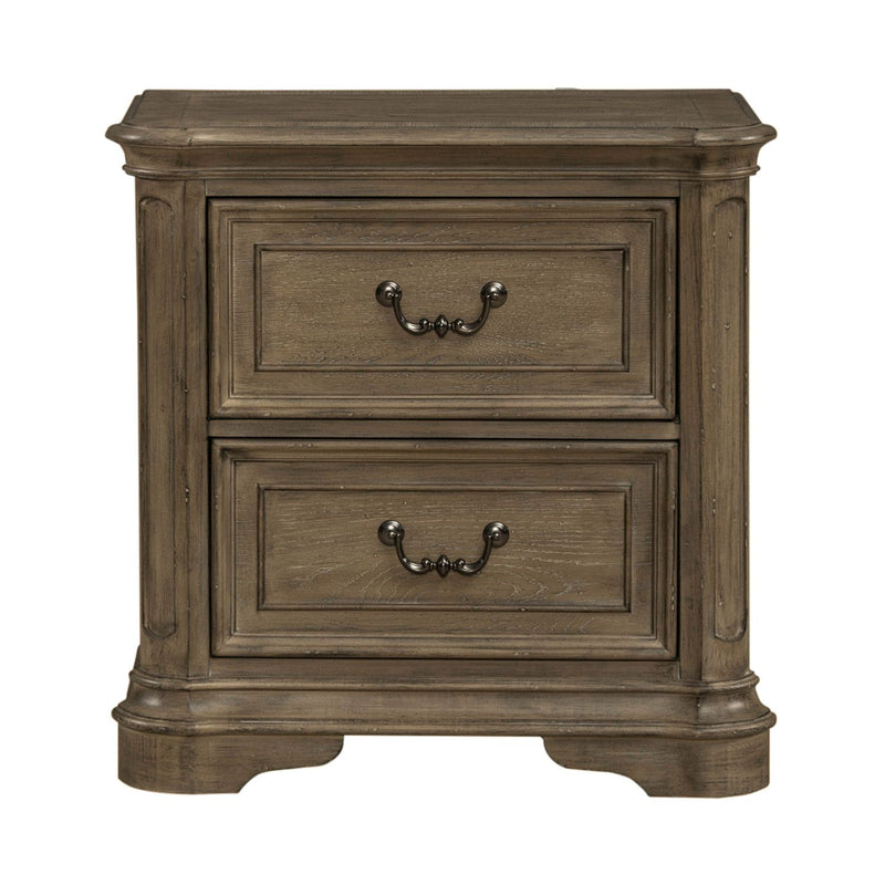 Magnolia Manor II 2 Drawer Nightstand in Weathered Bisque image