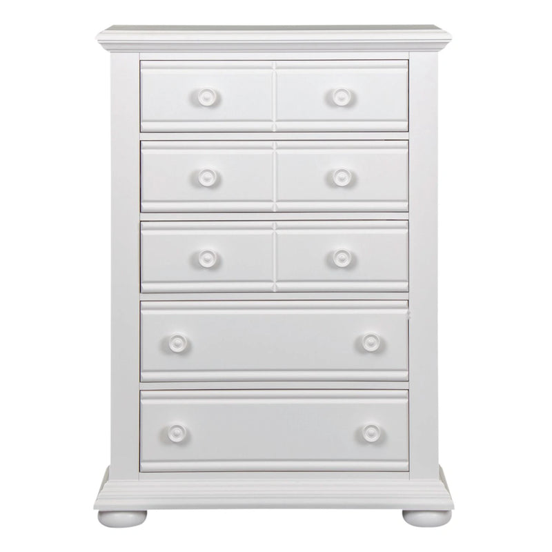 Summer House 5 Drawer Chest in White image