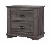 Crown Mark Furniture Coralee 2 Drawer Nightstand in Gray image