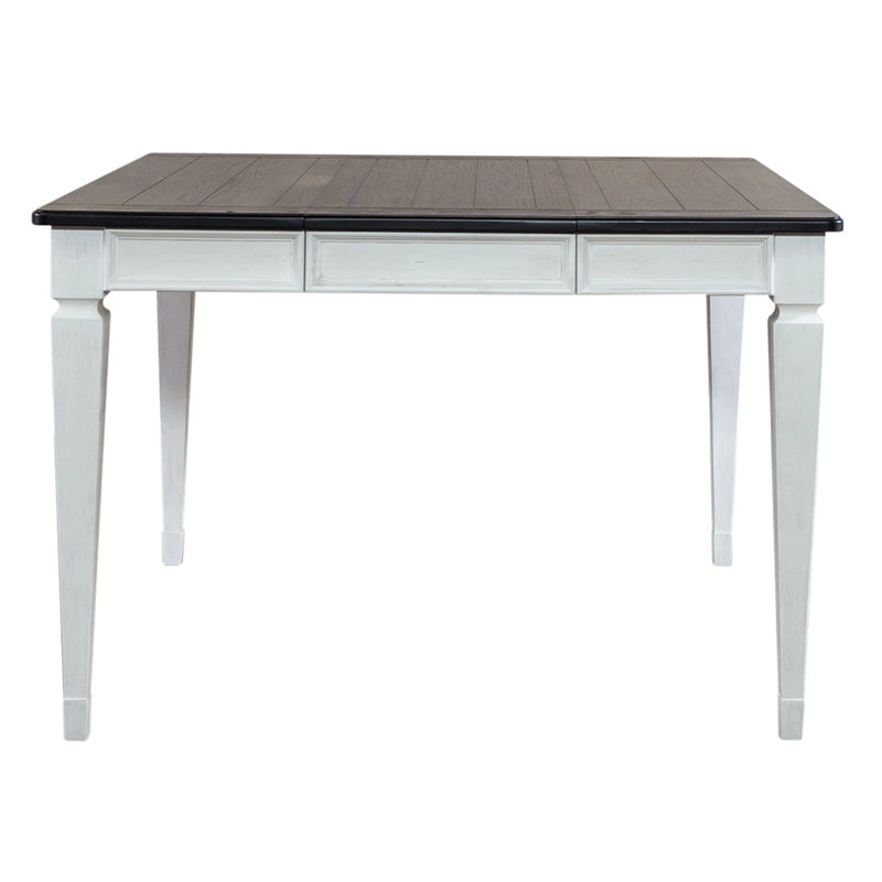 Allyson Park Pedestal Counter Height Leg Table in Wirebrushed White image