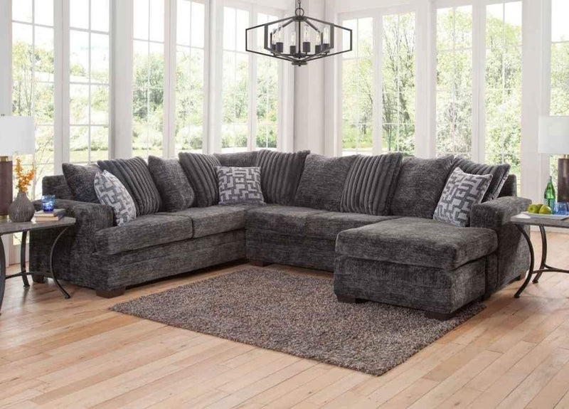 Galactic Charcoal 3-Piece Sectional