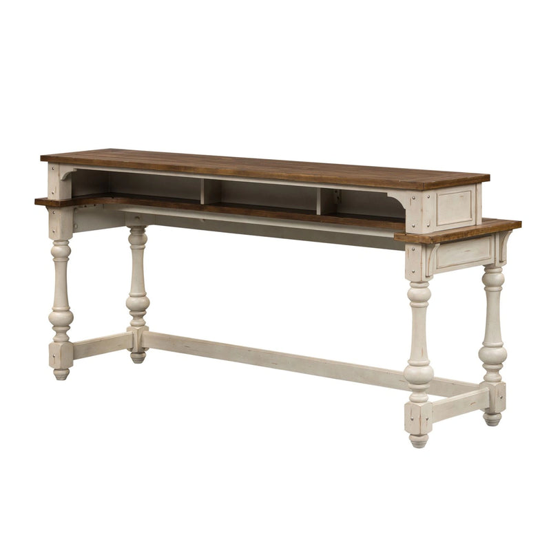 Morgan Creek Console Bar Table in Antique White image