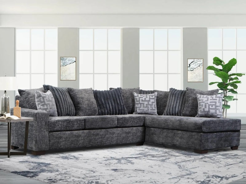Galactic Charcoal 2-Piece Sectional