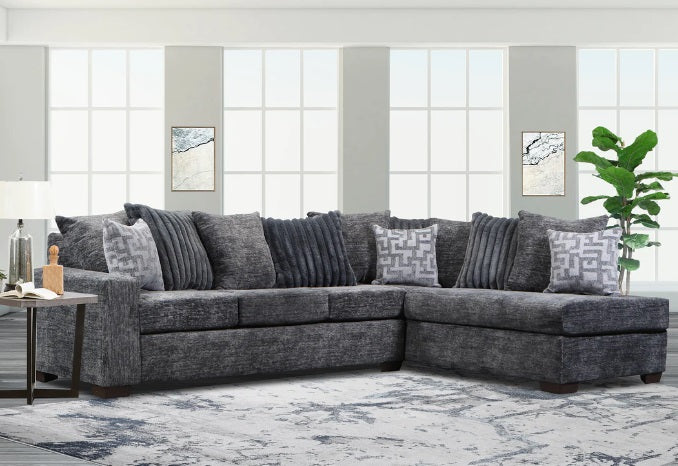 Galactic Charcoal 2-Piece Sectional