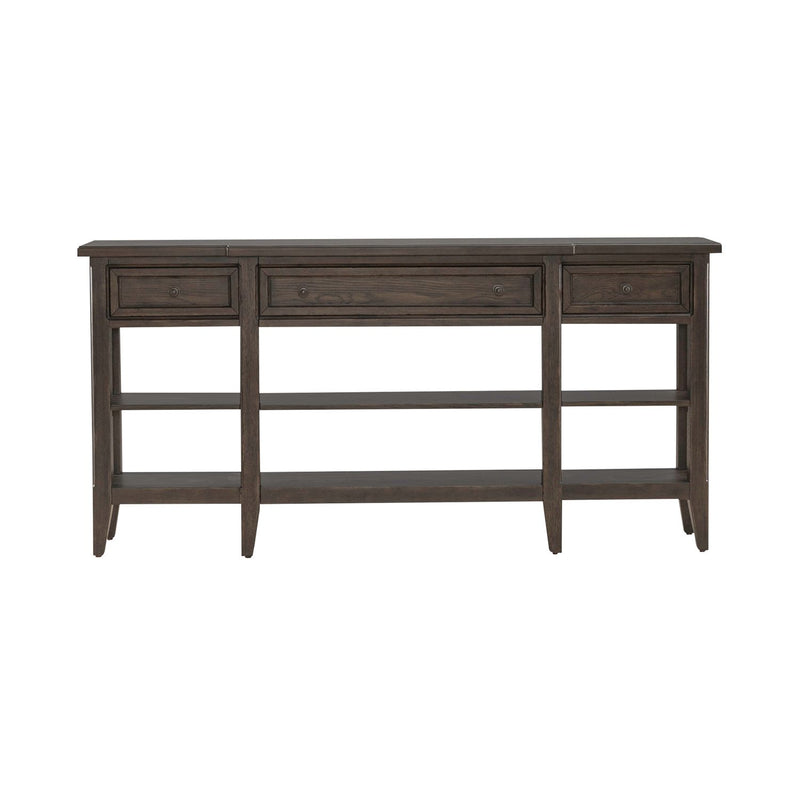 Paradise Valley Hall Console Table in Saddle Brown EST SHIP TIME APPX 4 WEEKS image
