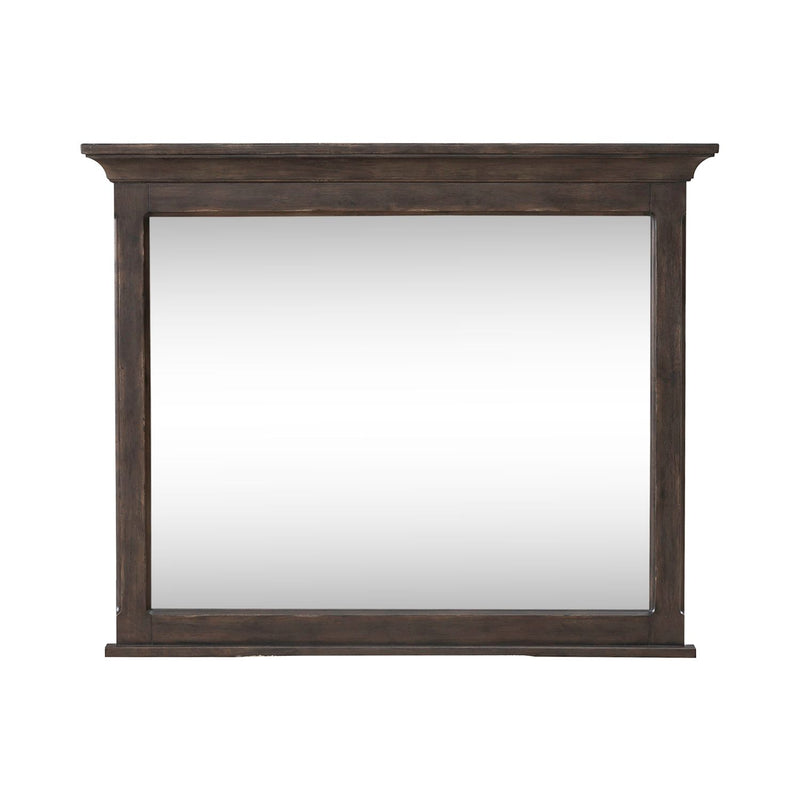 Paradise Valley Landscape Mirror in Saddle Brown image