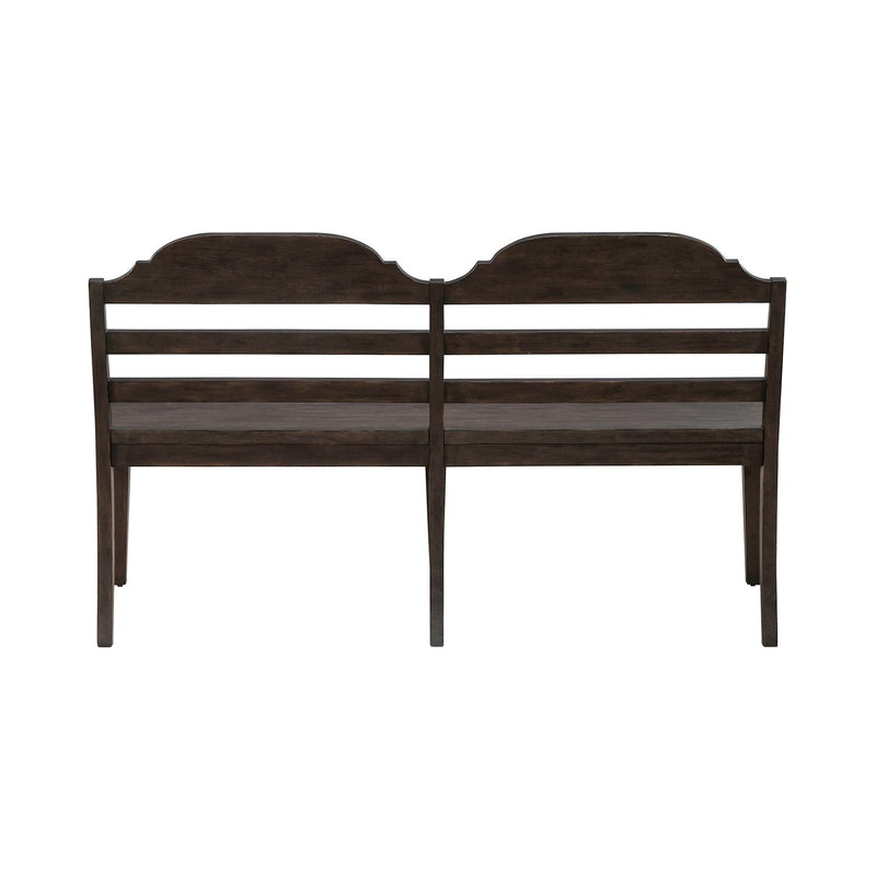 Paradise Valley Ladder Back Bench in Saddle Brown image