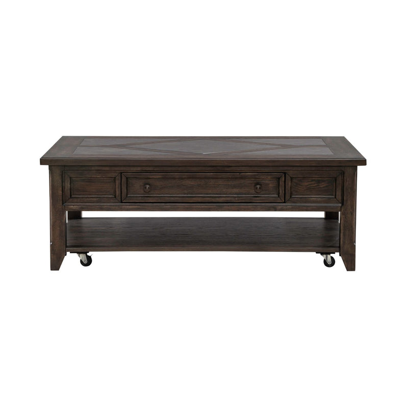 Paradise Valley Rectangular Cocktail Table in Saddle Brown image
