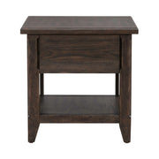 Paradise Valley Rectangular End Table in Saddle Brown image