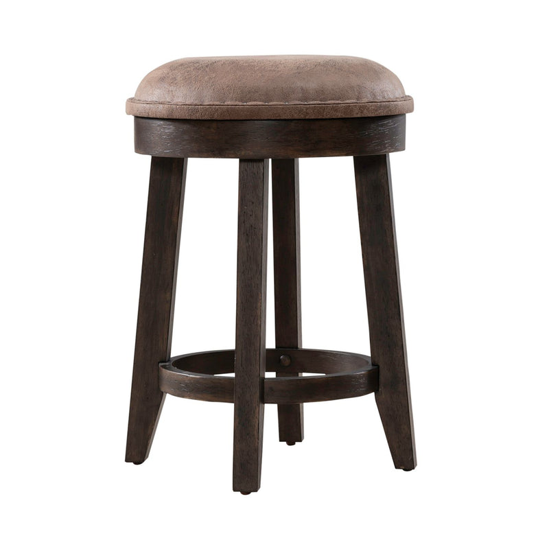 Paradise Valley Upholstered Console Stool (RTA) in Saddle Brown image