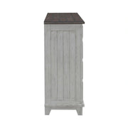 River Place 9 Drawer Dresser in Riverstone White and Tobacco image