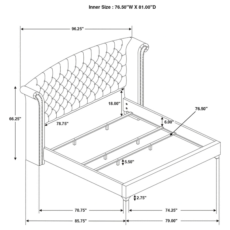 Melody Wingback Bed