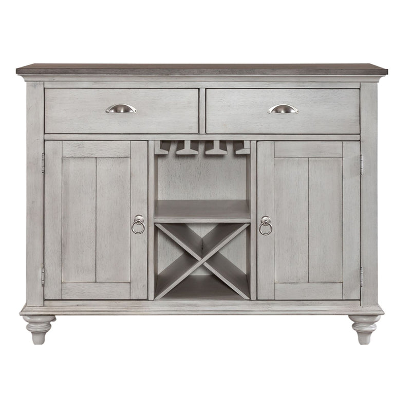 Ocean Isle Buffet in Antique White with Weathered Pine image