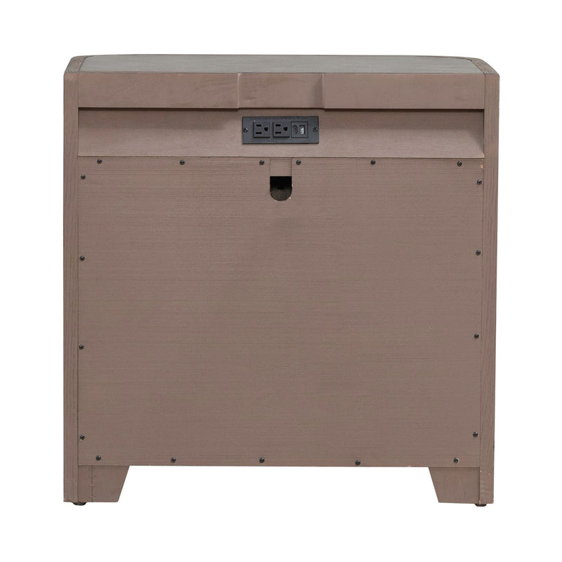 South Bend Nightstand w/ Charging Station in Burnished Clay image