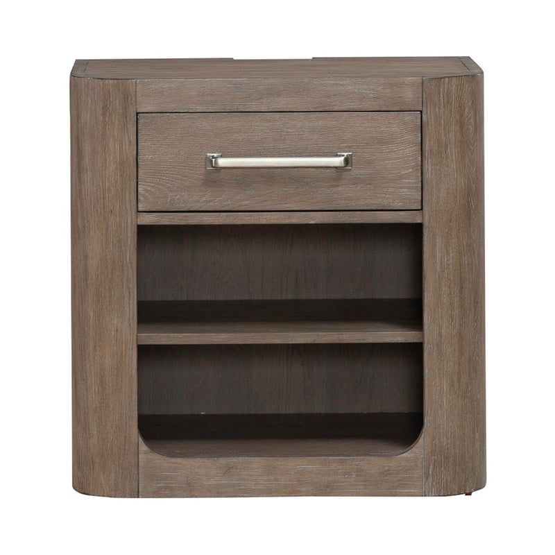 South Bend Open Nightstand w/ Charging Station in Burnished Clay image