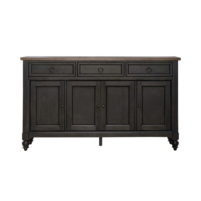 Americana Farmhouse Hall Buffet in Dusty Taupe & Black image