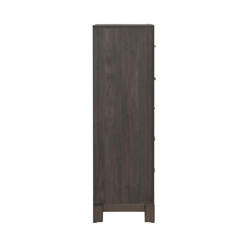 Modern Edge 5 Drawer Chest in Caffe image