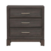 Modern Edge Nightstand w/ Charging Station in Caffe image