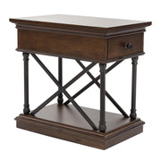 Tribeca Chairside Table in Cordovian Brown image