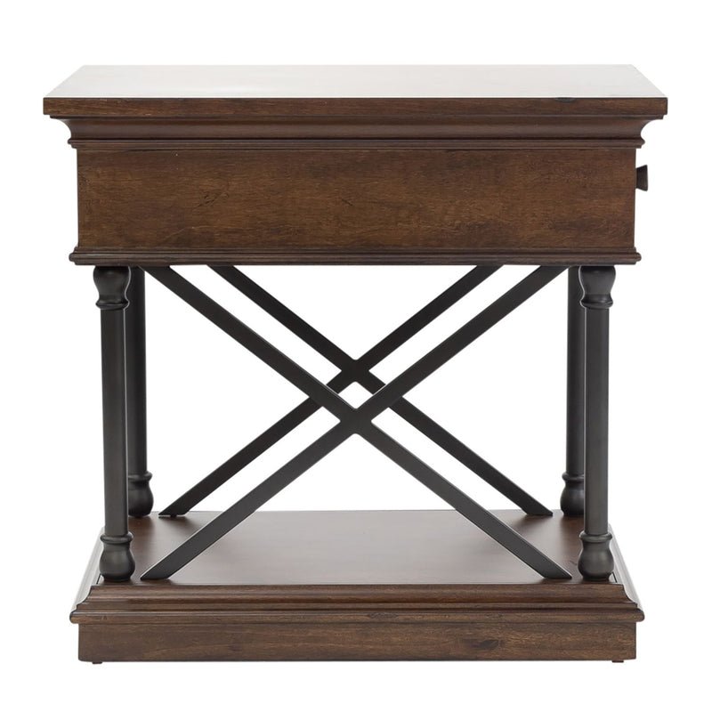 Tribeca Chairside Table in Cordovian Brown image