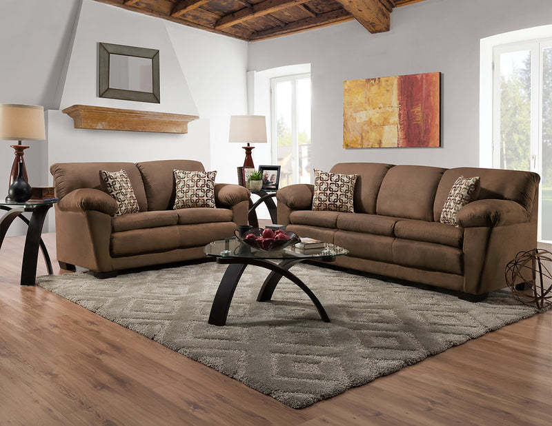 Sierra Chocolate Sofa & Loveseat