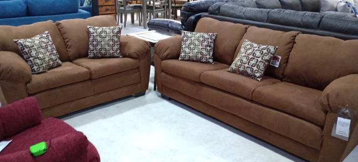 Sierra Chocolate Sofa & Loveseat