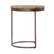 Eclipse Nesting Tables in Greystone Marble Top w/ Pewter Metal image