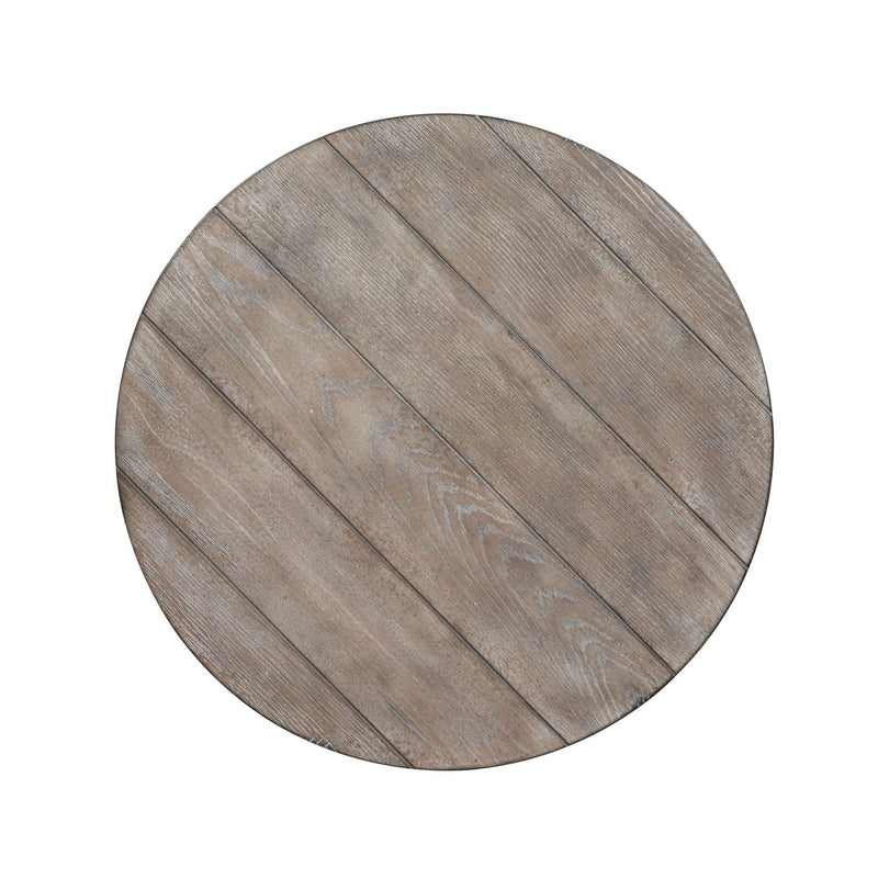 Sedona Round End Table in Heavy Distressed White image