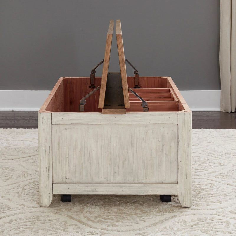 Farmhouse Reimagined Storage Trunk in Antique White image