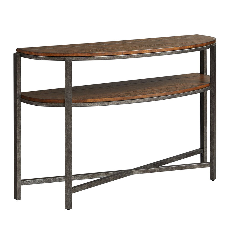 Breckinridge Demilune Sofa Table in Mahogany