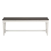 Allyson Park Wood Seat Bench in Wirebrushed White image