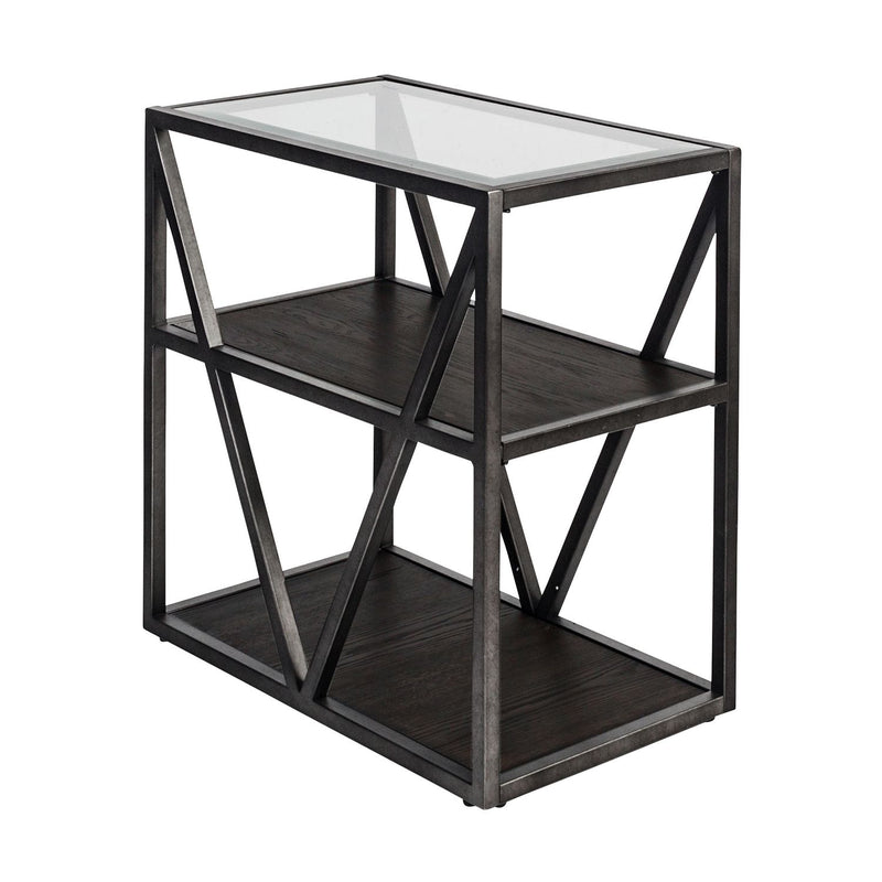 Arista Chair Side Table in Cobblestone Brown image
