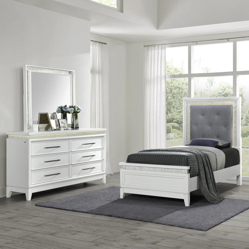 Reflections Uph Bed, Dresser & Mirror image