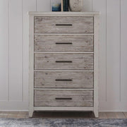 Backroads Drawer Chest in Weathered White/Parchment Brown image
