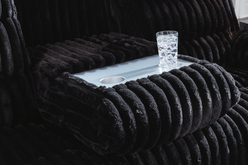Technique Power Reclining Sofa with Drop Down Table