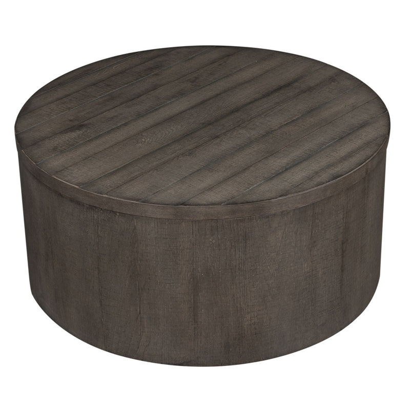 Modern Farmhouse Drum Cocktail Table