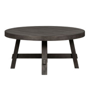 Modern Farmhouse Splay Leg Round Cocktail Table in Dusty Charcoal image