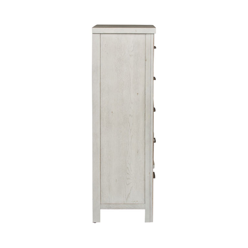 Modern Farmhouse 5 Drawer Chest in White image