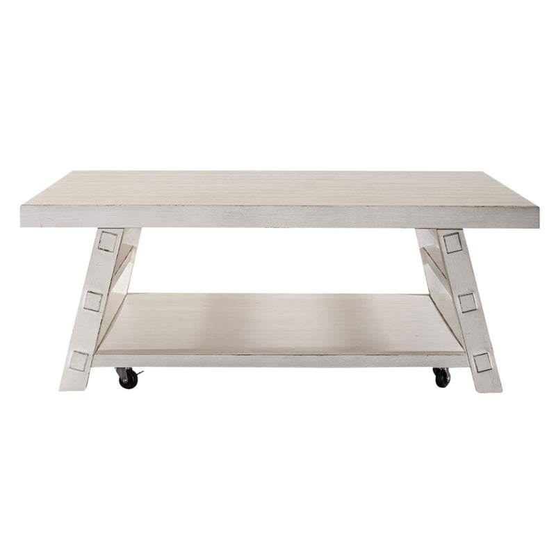 Modern Farmhouse Oversized Square Cocktail Table