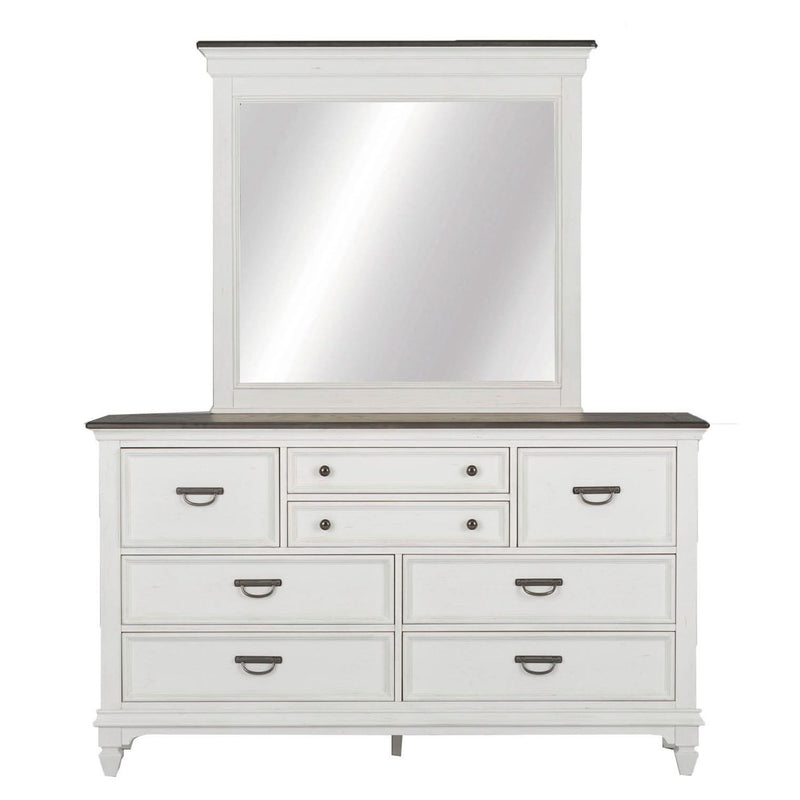 Allyson Park King California Panel Bed, Dresser & Mirror