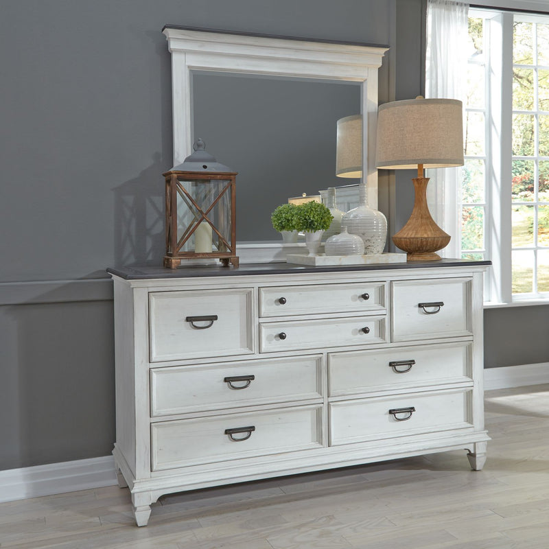 Allyson Park King California Panel Bed, Dresser & Mirror, Chest, Night Stand
