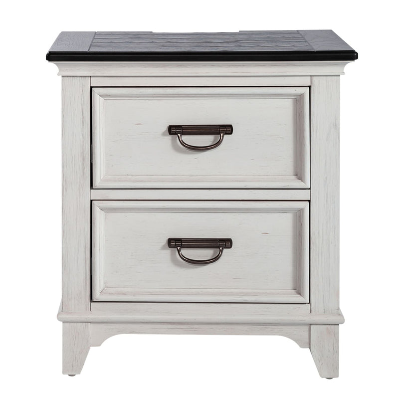 Allyson Park 2 Drawer Nightstand with Charging Station in White image