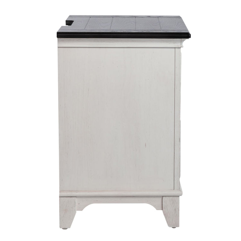 Allyson Park 2 Drawer Nightstand with Charging Station in White image